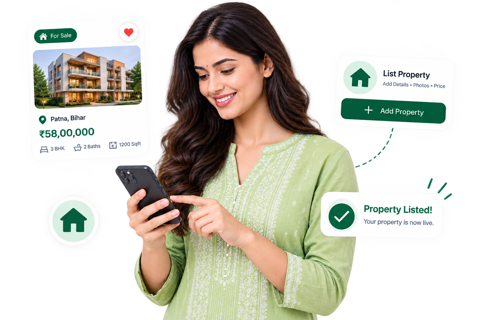 Find real estate, flats and plots